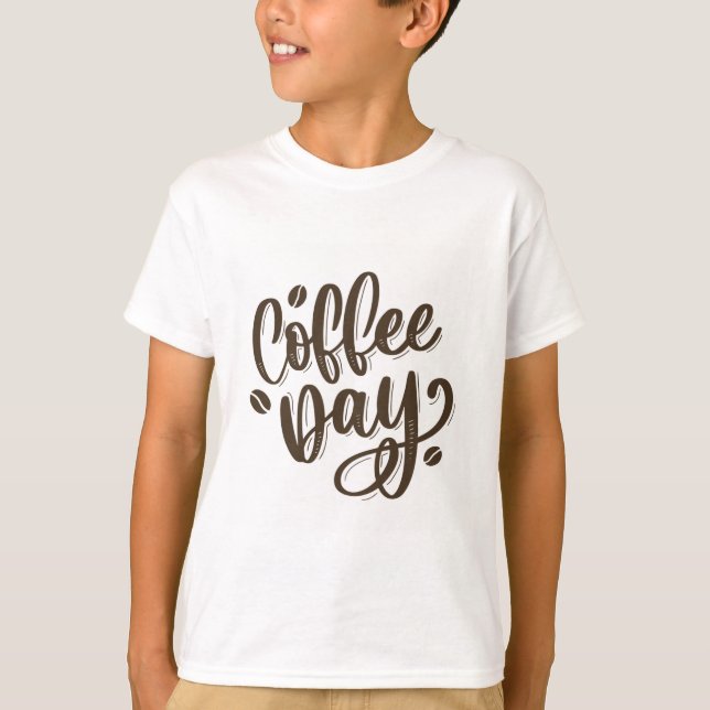 Camiseta infantil do café (Frente)