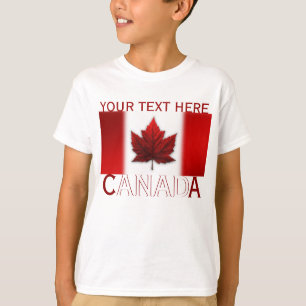 Camiseta infantil do Canadá Bandeira do Canadá Cam