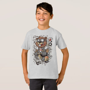 Camiseta Infantil do Castor Lenhador Legal - Artís
