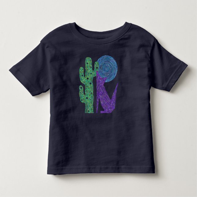 Camiseta Infantil Do lobo roxo do chacal de Z miúdos do sudoeste (Frente)