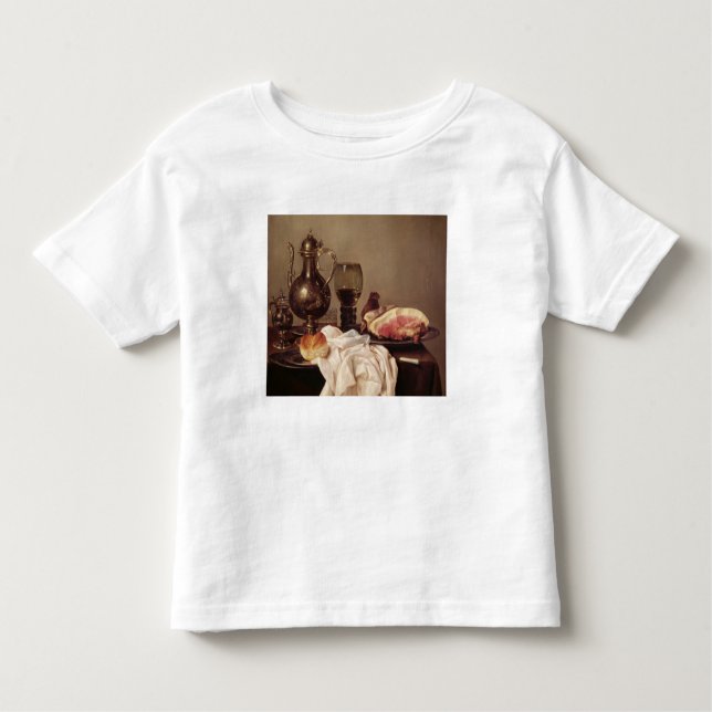 Camiseta Infantil Do pequeno almoço vida ainda (óleo no painel) (Frente)