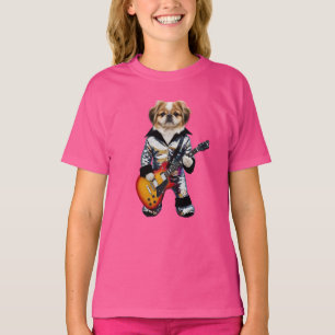 Camiseta Infantil do Pequimês Rock Star