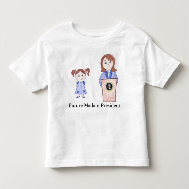 Camiseta Infantil Do Poder Menino para o Futuro Senhora Presidente (Frente)