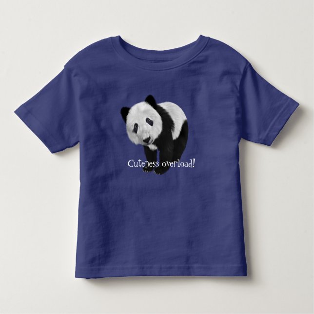 Camiseta Infantil Do "sobrecarga Cuteness!" com panda doce (Frente)