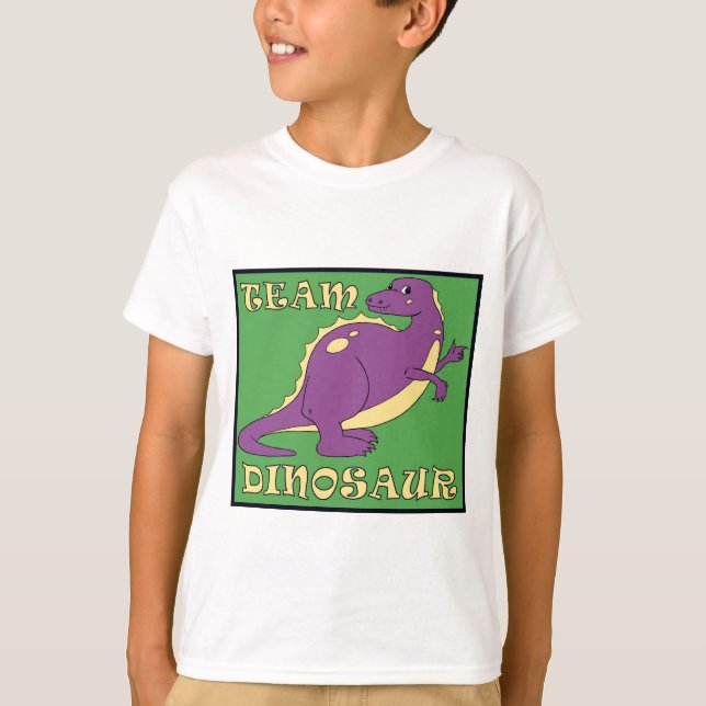 Camiseta infantil do Time dos Dinossauros (Frente)