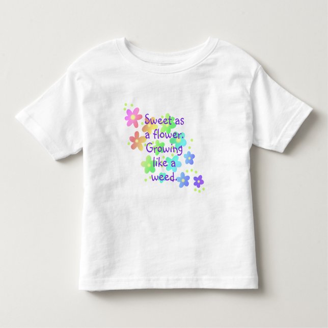 Camiseta Infantil Doce como Flor Funny Rainbow (Frente)