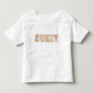 Camiseta Infantil Doce Design de Verão com Remendo de Morango