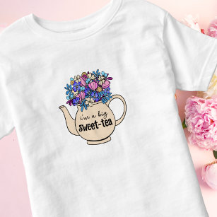 Camiseta Infantil Doce Docinho Floral de Chá