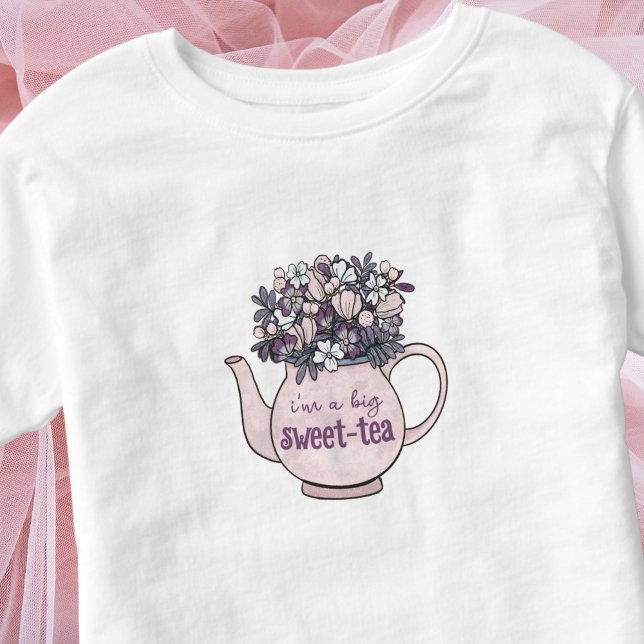 Camiseta Infantil Doce Docinho Floral de Chá (Criador carregado)