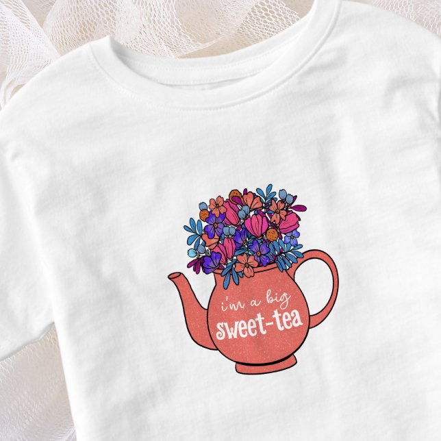 Camiseta Infantil Doce Docinho Floral de Chá (Criador carregado)