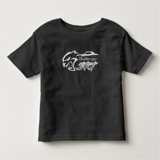 Camiseta Infantil Dodge Challenger Car Short Sleeve Crew Neck Black 