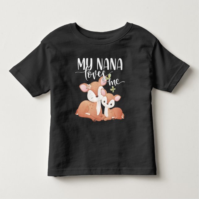 Camiseta Infantil Doe and Fawn Minha Nana me ama (Frente)