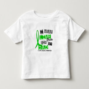 Camiseta Infantil Doença de Lyme eu visto o verde limão para meu p