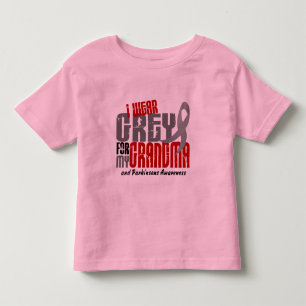 Camiseta Infantil Doença de Parkinsons EU VISTO o CINZA PARA MINHA