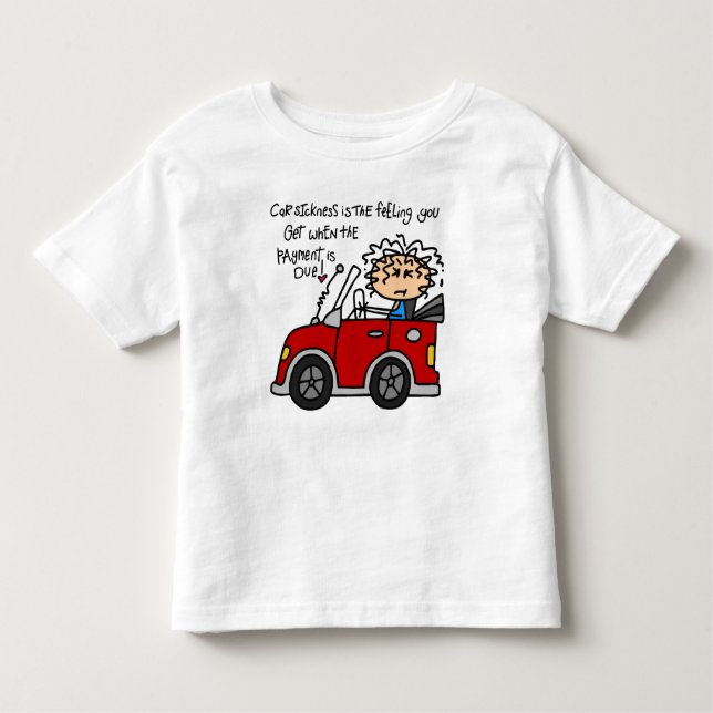 Camiseta Infantil Doença Humorística Do Carro (Frente)