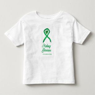 Camiseta Infantil Doença Renal Sensibilização Fita de Arte Cardíaca