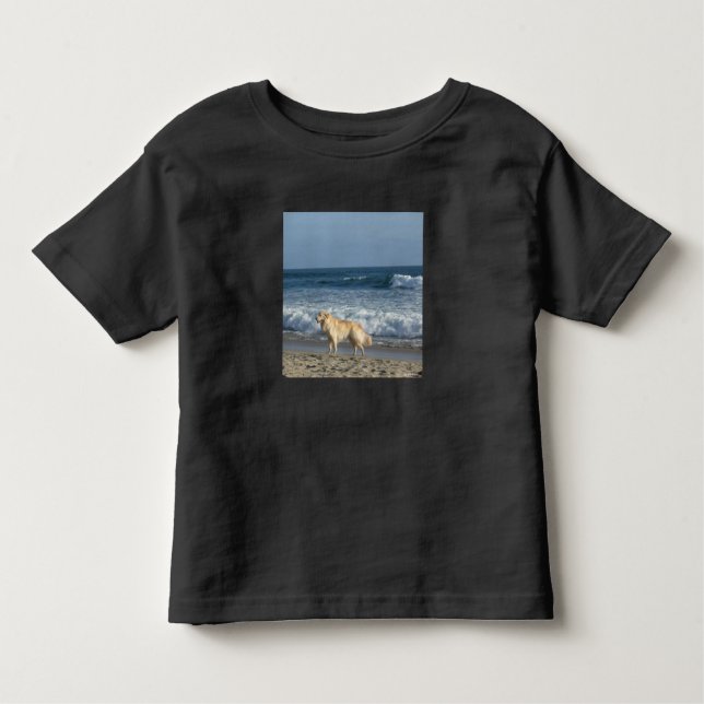 Camiseta Infantil Dog At The Beach (Frente)