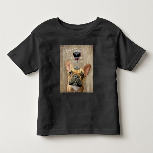 Camiseta Infantil Dog Au Vin, Buldogue Francês (Frente)