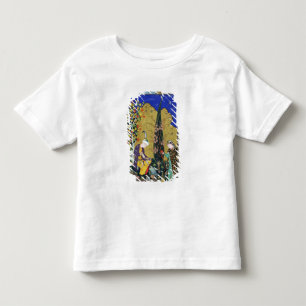 Camiseta Infantil Dois amantes em um pomar de florescência