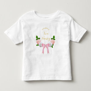 Camiseta Infantil Dois Arcos Florais de Aniversário Elegantes