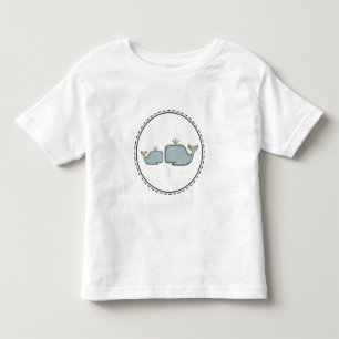 Camiseta Infantil Dois Baleias do Mar Blue & Gold Boutique 1º Aniver