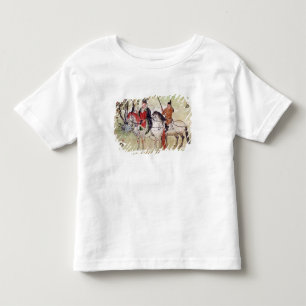 Camiseta Infantil Dois cavaleiro em uma paisagem