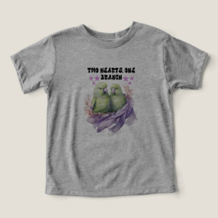 Camiseta Infantil Dois+Corações+Um+Ramo