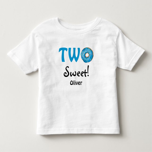 Camiseta Infantil Dois doces com rosquinha azul (Frente)