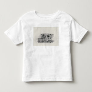 Camiseta Infantil Dois homens com um carro do tambor
