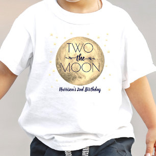 Camiseta Infantil Dois O segundo aniversário Da Lua