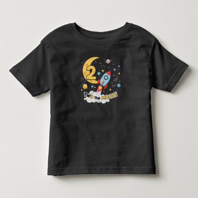 Camiseta Infantil Dois para a Lua 2º Aniversário (Frente)