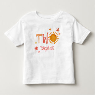 Camiseta Infantil Dois raios solares personalizados do segundo anive