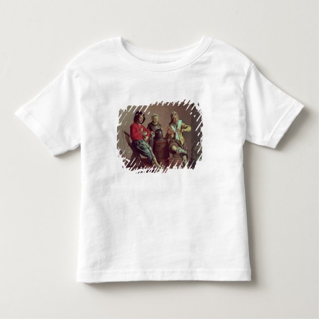 Camiseta Infantil Dois rapazes e uma Fazer de música, 1629 (Frente)