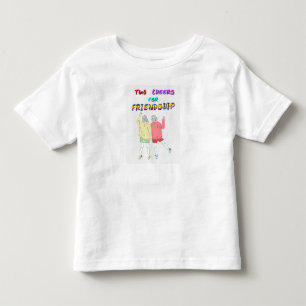 Camiseta Infantil Dois Vivas Para Amizade 30 Garotas Julho Amigas