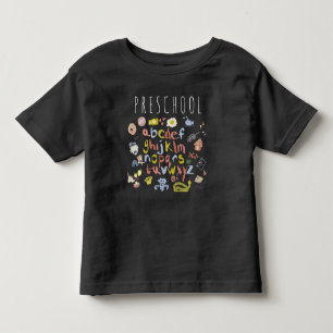 Camiseta Infantil Doodle fofo de volta à escola pré-escolar