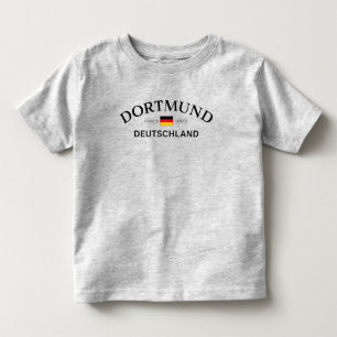 Camiseta Infantil Dortmund Deutschland Coordenadas Alemão