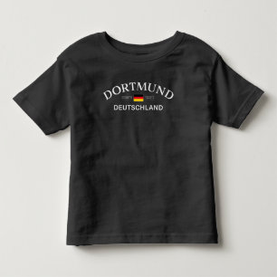 Camiseta Infantil Dortmund Deutschland Coordenadas Alemão