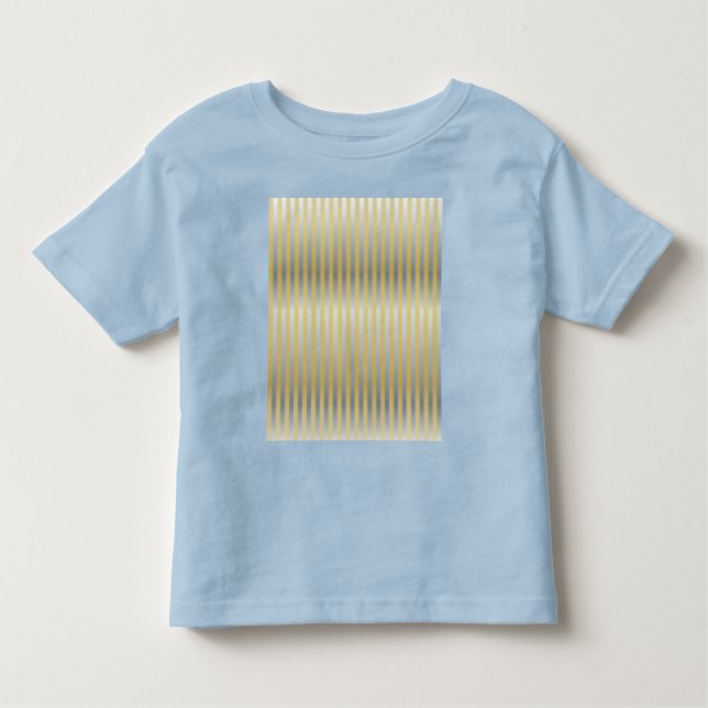 Camiseta Infantil Dourado e Prata (Stripes) (Frente)