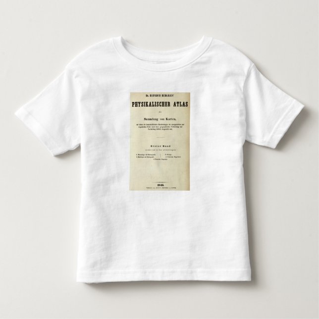 Camiseta Infantil Dr. Heinrich Berghaus do frontispício (Frente)