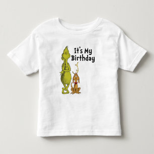 Camiseta Infantil Dr. Seuss Aniversário de Inverno do Grinch