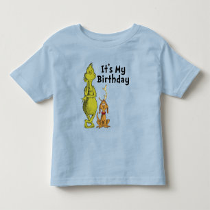 Camiseta Infantil Dr. Seuss Aniversário de Inverno do Grinch