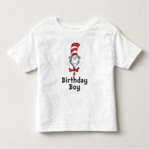 Camiseta Infantil Dr. Seuss Cat no Hat Birthday Boy