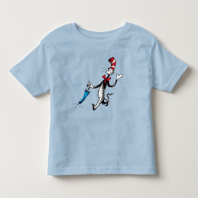 Camiseta Infantil Dr. Seuss | Gato na Marcha dos Guarda-chuvas (Frente)