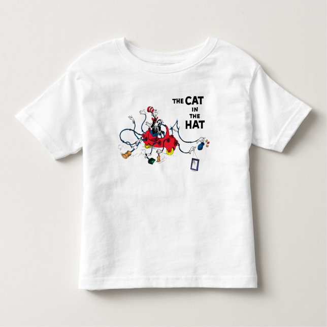 Camiseta Infantil Dr. Seuss | Gato no Chapéu Limpa (Frente)