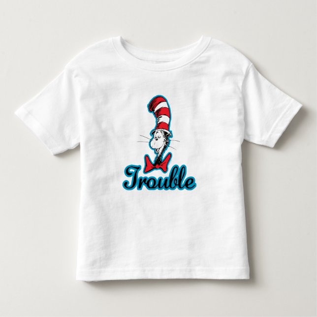 Camiseta Infantil Dr. Seuss | Gato no Hat Trouble (Frente)