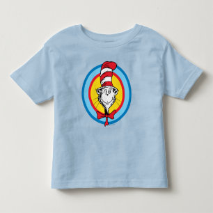 Camiseta Infantil Dr. Seuss Gráfico da Cabeça do Gato no Chapéu