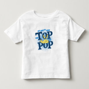 Camiseta Infantil Dr. Seuss Nós Gostamos de Pular em Cima de Pop