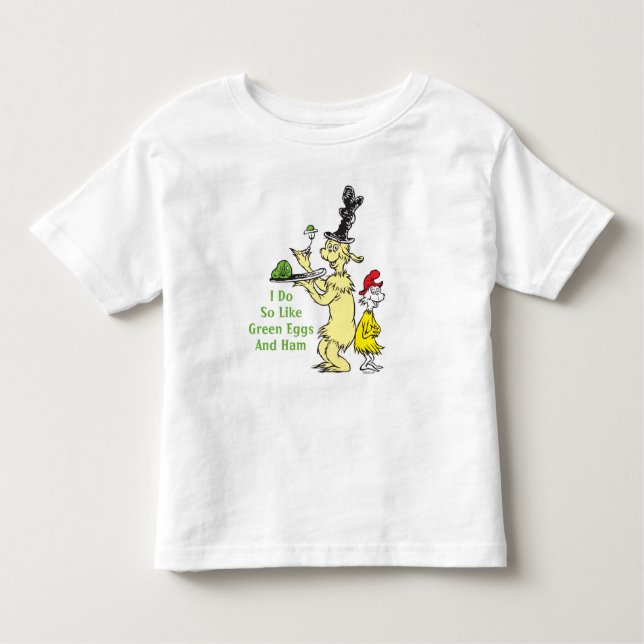 Camiseta Infantil Dr. Seuss | Ovos Verdes e Galhãs | Amigo e Sam-I-A (Frente)