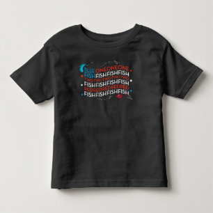 Camiseta Infantil Dr. Seuss Peixe Vermelho Peixe Azul Gráfico da B