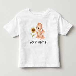Camiseta Infantil Dragão de Bebê Personalizado Fantasia Girassol Cri